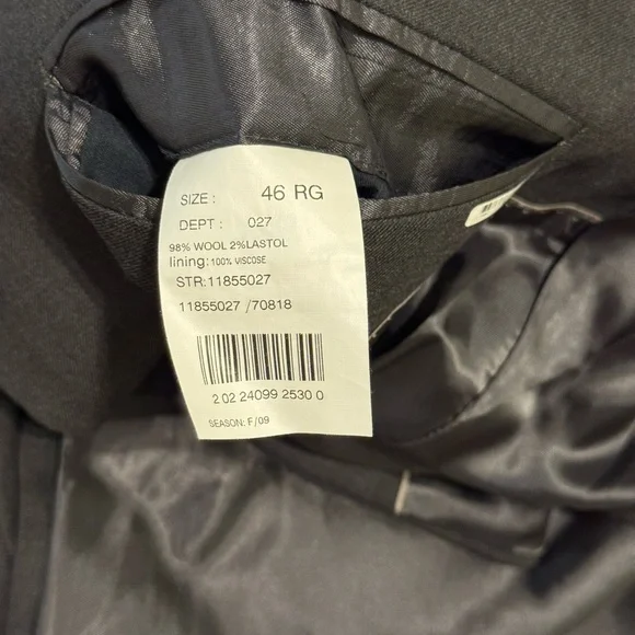NEW BROOKS BROTHERS 346 Stretch Dark Gray Suit Jacket Size 46R -Retails $648 - Picture 8 of 9